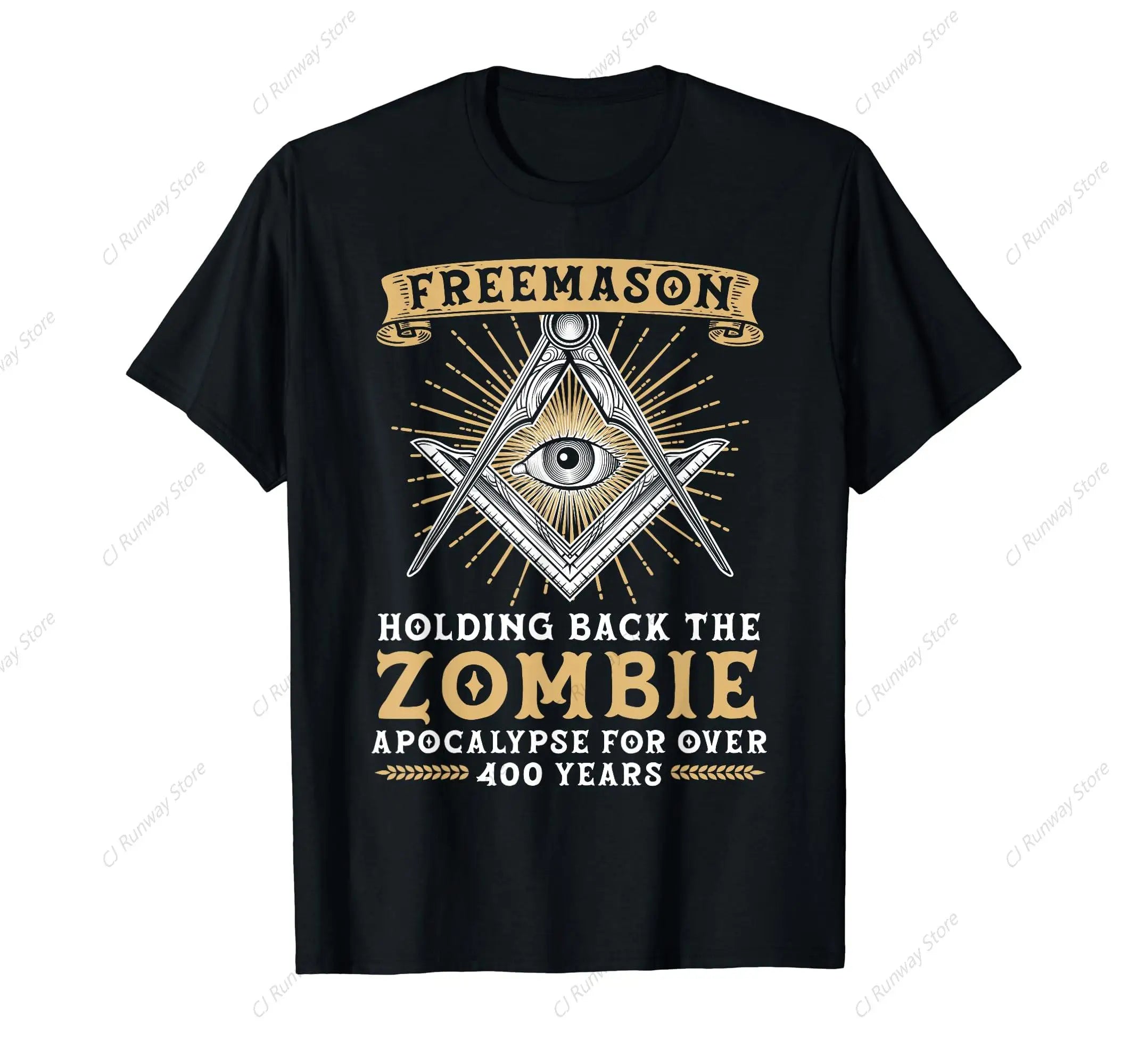 Master Mason Blue Lodge T-Shirt - Square & Compass With Eye of Providence