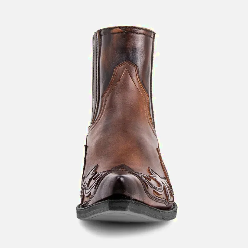 TOMMY Mens Cowboy Boots - Yehaw | Brown