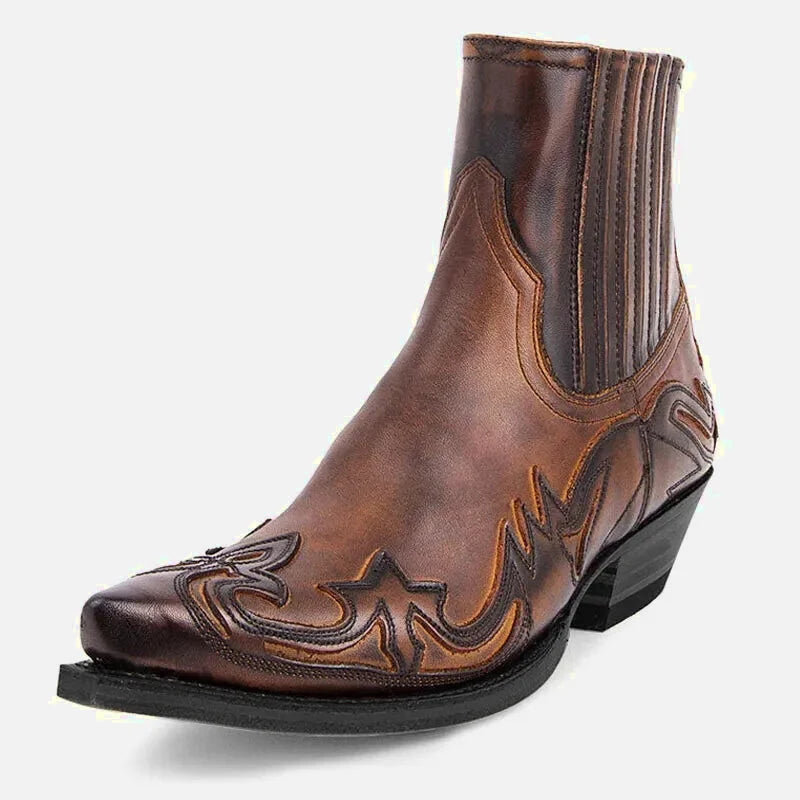 TOMMY Mens Cowboy Boots - Yehaw | Brown